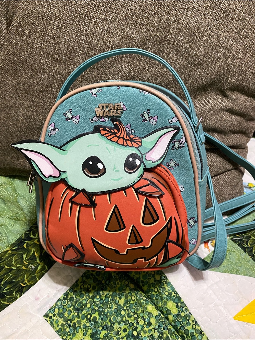 Star Wars The Child Grogu Jack-O-Lantern pumpkin Backpack
